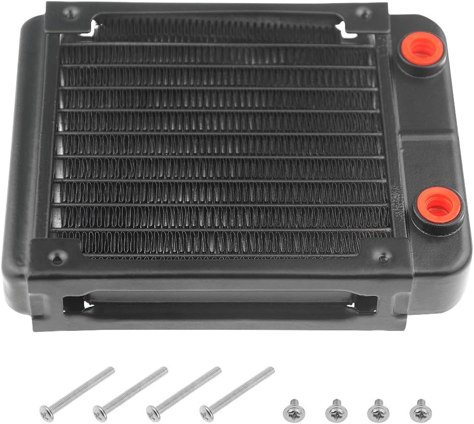 10 Pipe Aluminum Heat Exchanger Radiator for PC CPU CO2 Laser Water Cool System Computer 120mm(B)