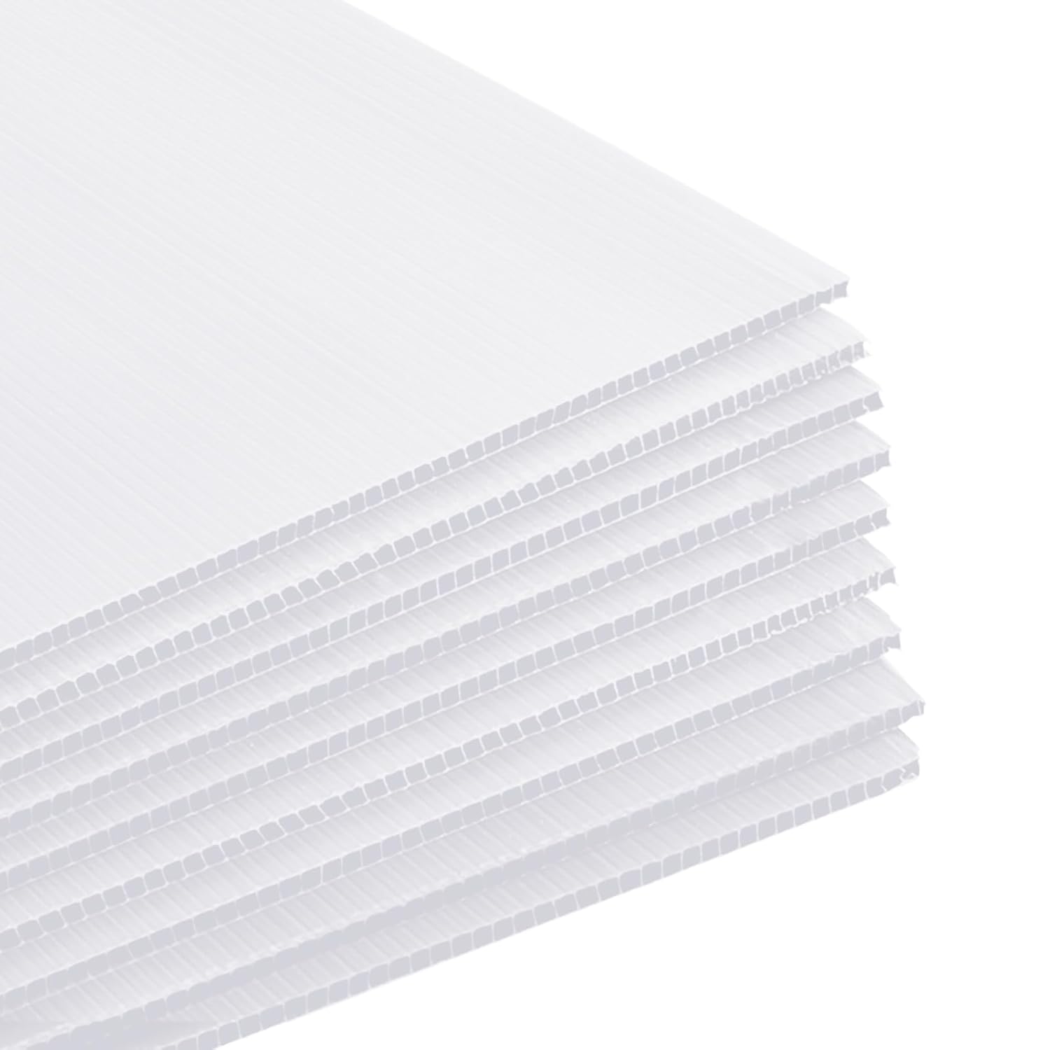 Patelai 6 Pcs 24 x 48 Inches Corrugated Plastic Sheet Corrugated Poster Board 4mm Thick Waterproof Blank Board Sheets Plastic Yard Sign for Garage and Estate Sale, Indoor and Outdoor Use(White) 24 x 48 Inches White 6