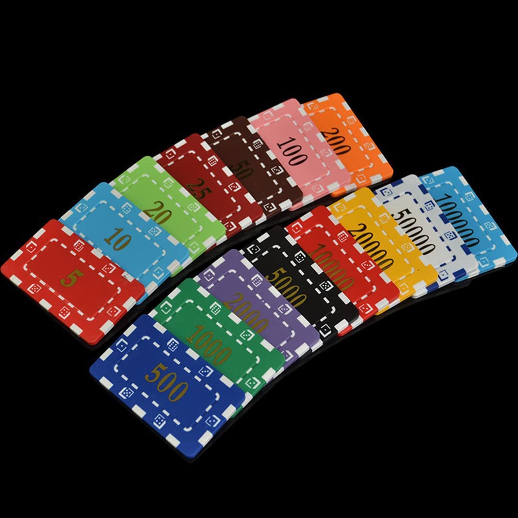 Amazon.co.jp: 25pcs 32g鉄/absスクエアポーカーチップ、カジノゲーム
