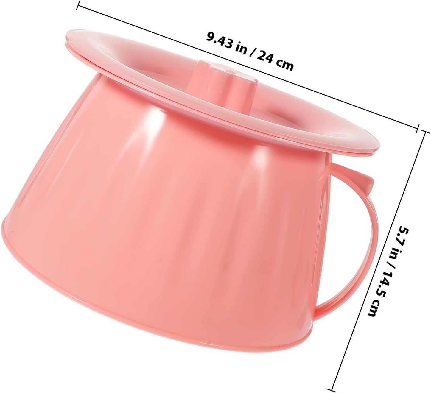 Portable Urine Bedpan with Lid Thickened Plastic Chamber Pot for Elderly, Bedroom Bedside Urinal Bucket with Handle for Home Care