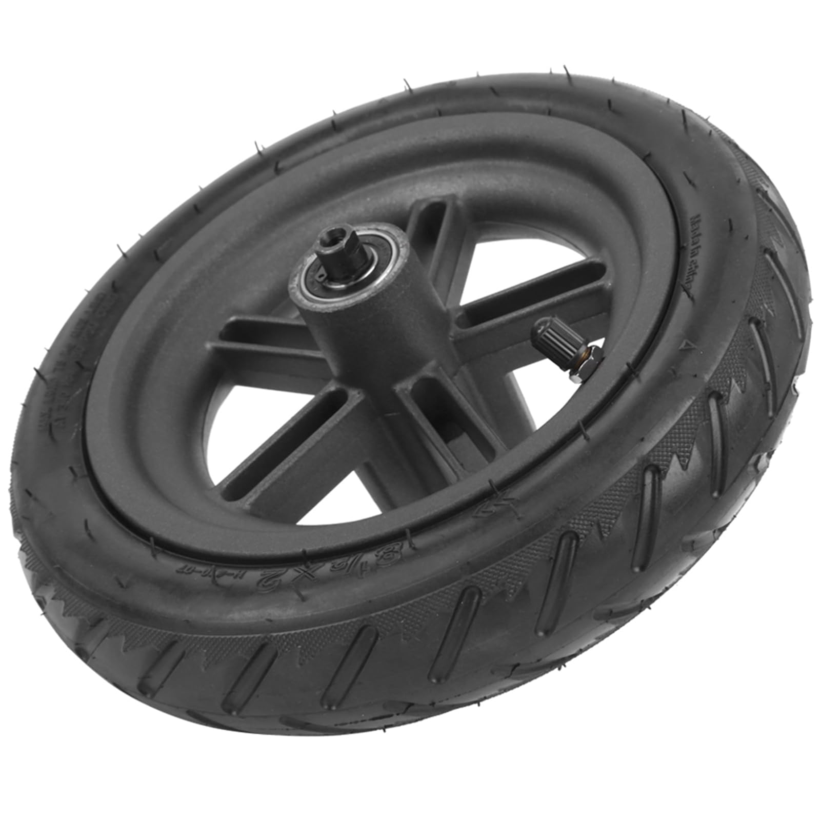 BROLEO Scooter Inflatable Rear Wheel, Black, For Outdoor Sports Scooter Accessory, Aluminum Alloy