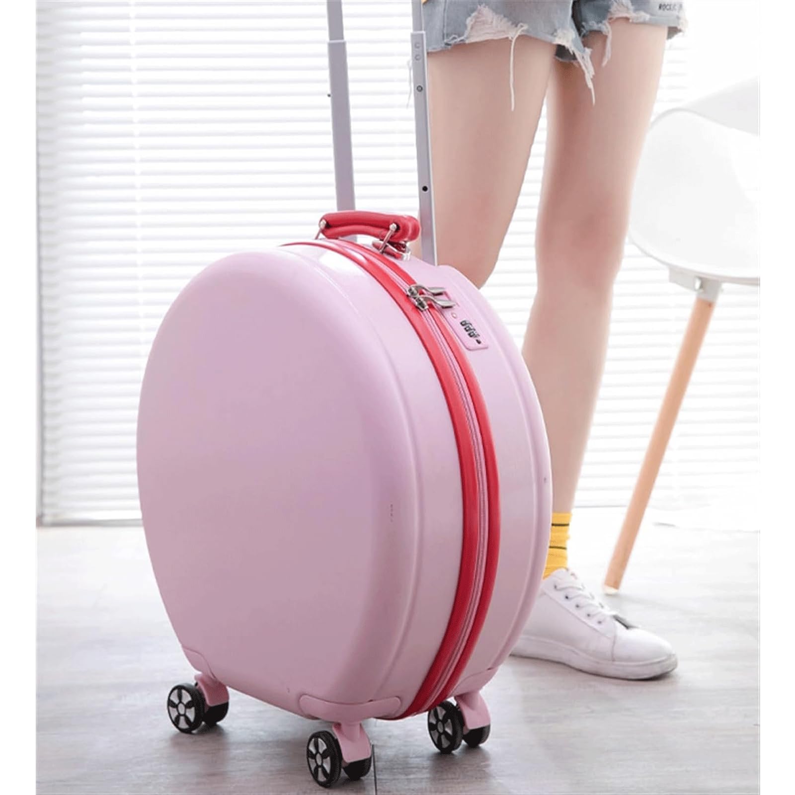 Maleta Maleta de Mano de 20 Pulgadas, Maletas Redondas de Mano con Ruedas, Equipaje portátil, Maletas de Viaje universales, Equipaje facturado Bolsas de Viaje