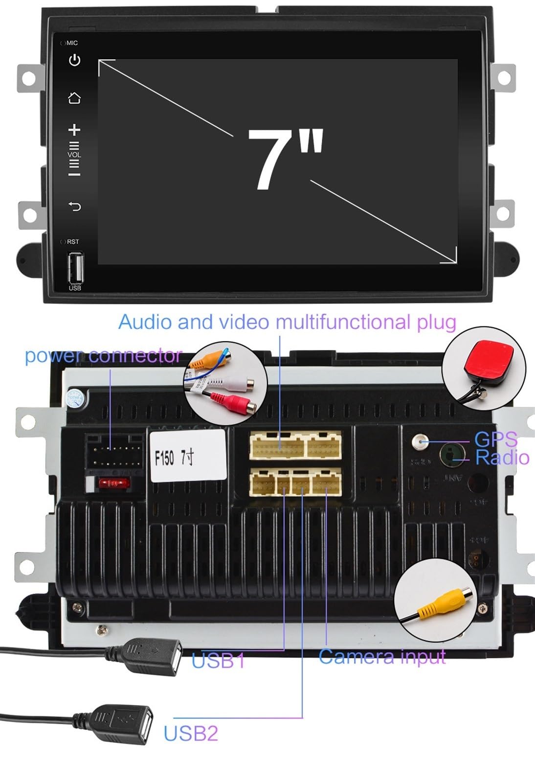 2 Din samochodowy odtwarzacz multimedialny dla Android Radio