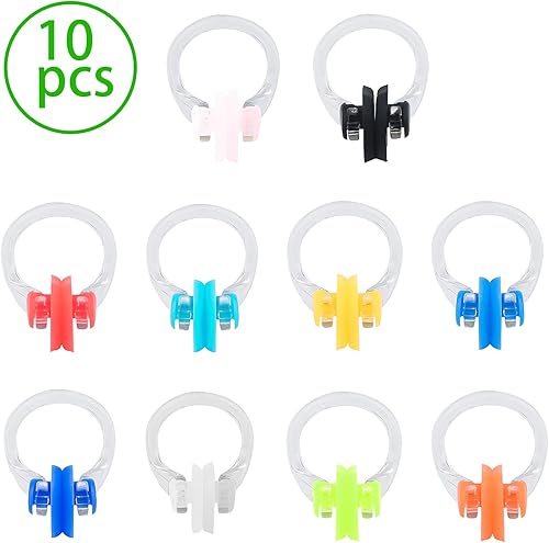 Miniatura 4 de SAVITA - Pinza para la nariz con gel de sílice impermeable para niños y adultos, paquete de caja multicolor (10 colores)