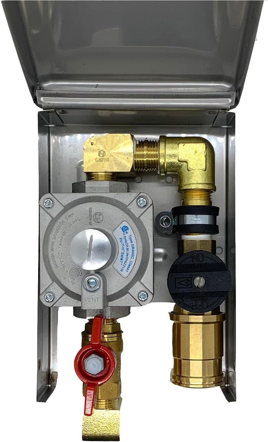 Burnaby Manufacturing Ltd Stainless Steel Gas Plug™, 1/2" NPT Inlet, 1/2" Quick Disconnect Outlet