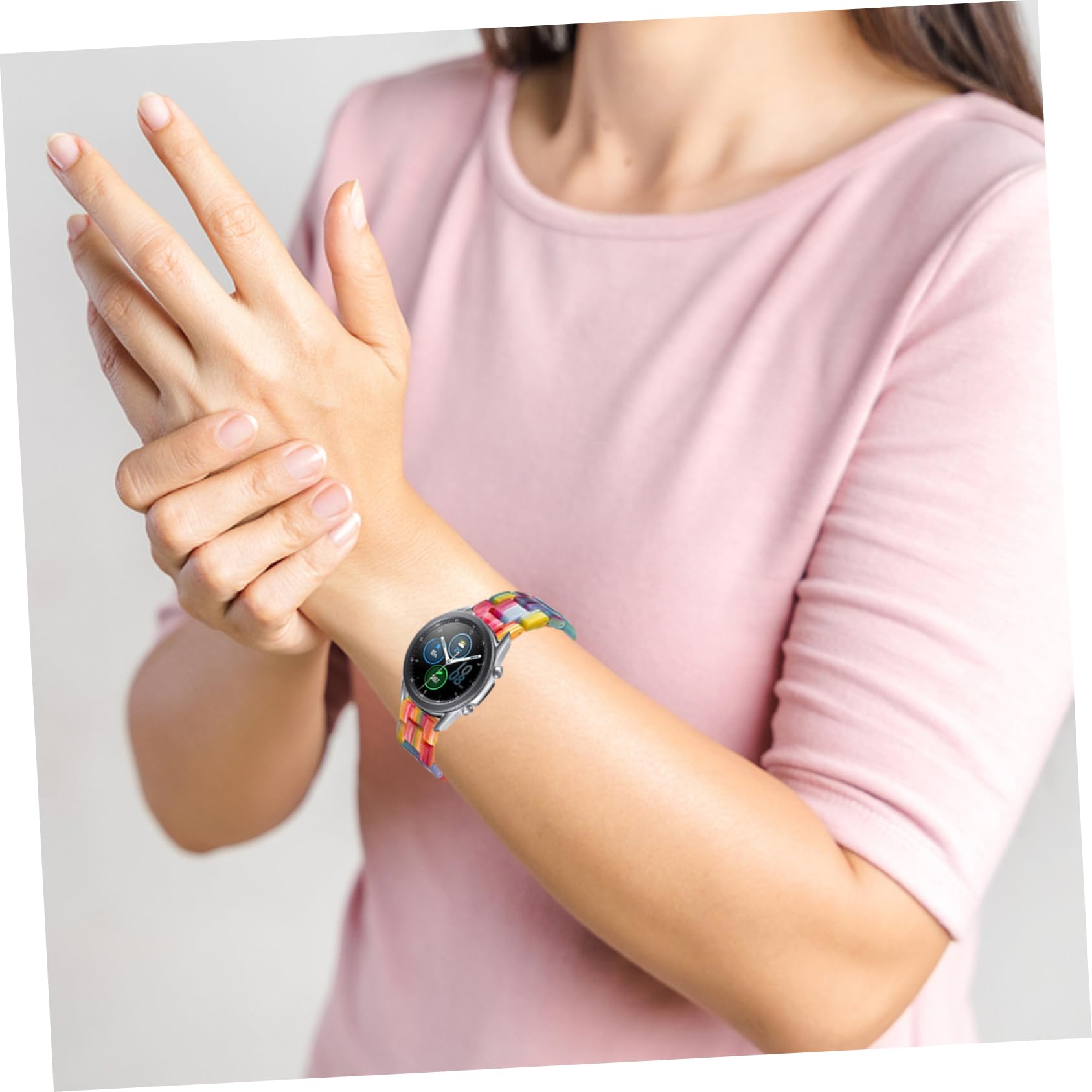 Housoutil Lot De 3 Bracelets De Montre Pour Montre Connectée 22 Mm En Résine Fermoir En Acier Inoxydable Résistant Aux Rayures