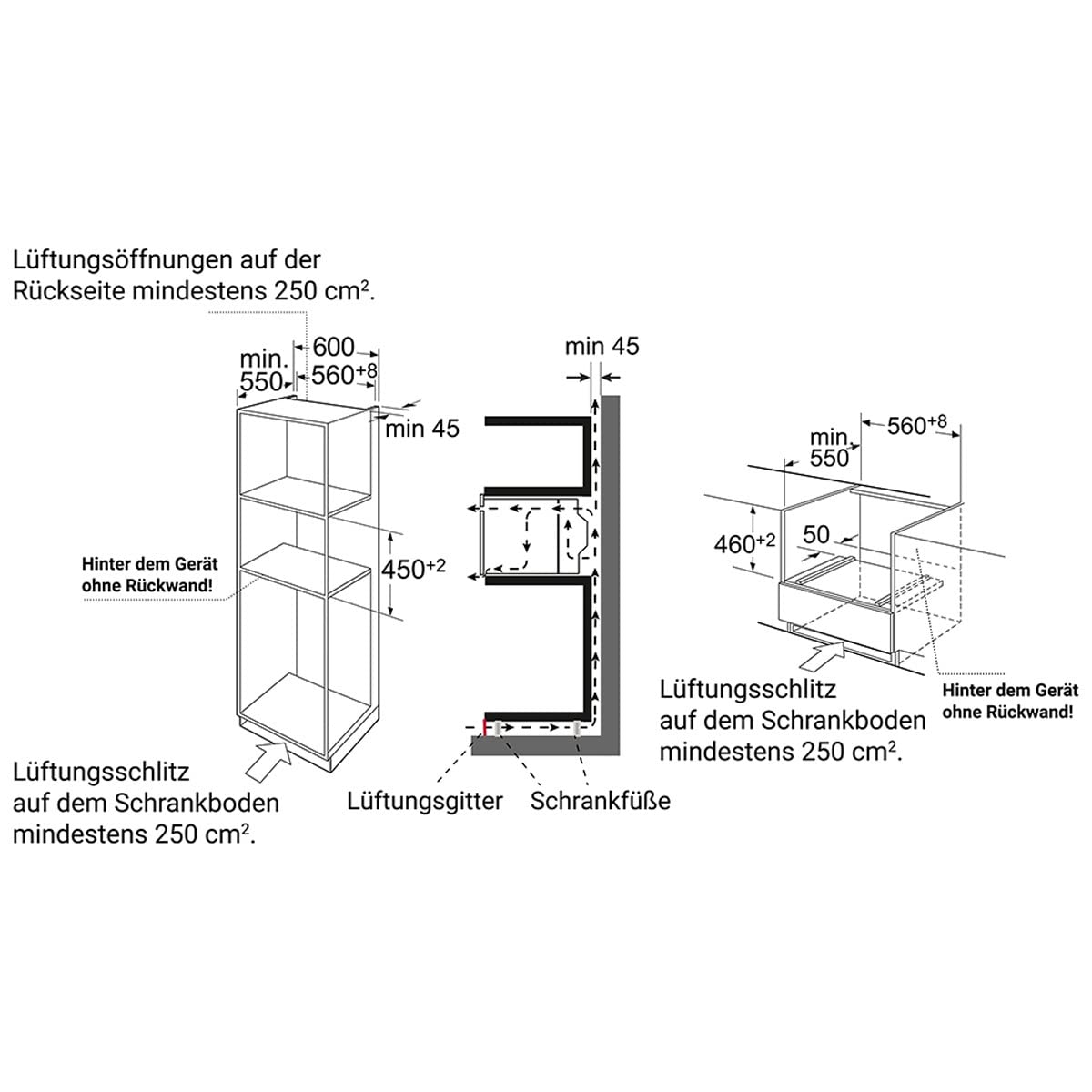 KKT KOLBE Einbaumikrowelle 60 cm | 44L | 3,35kW | Pizzafunktion | Grill | Heißluft | Automatik-Timer | 2-fach Wärmeschutzverglasung | Kindersicherung | EBM4502ED