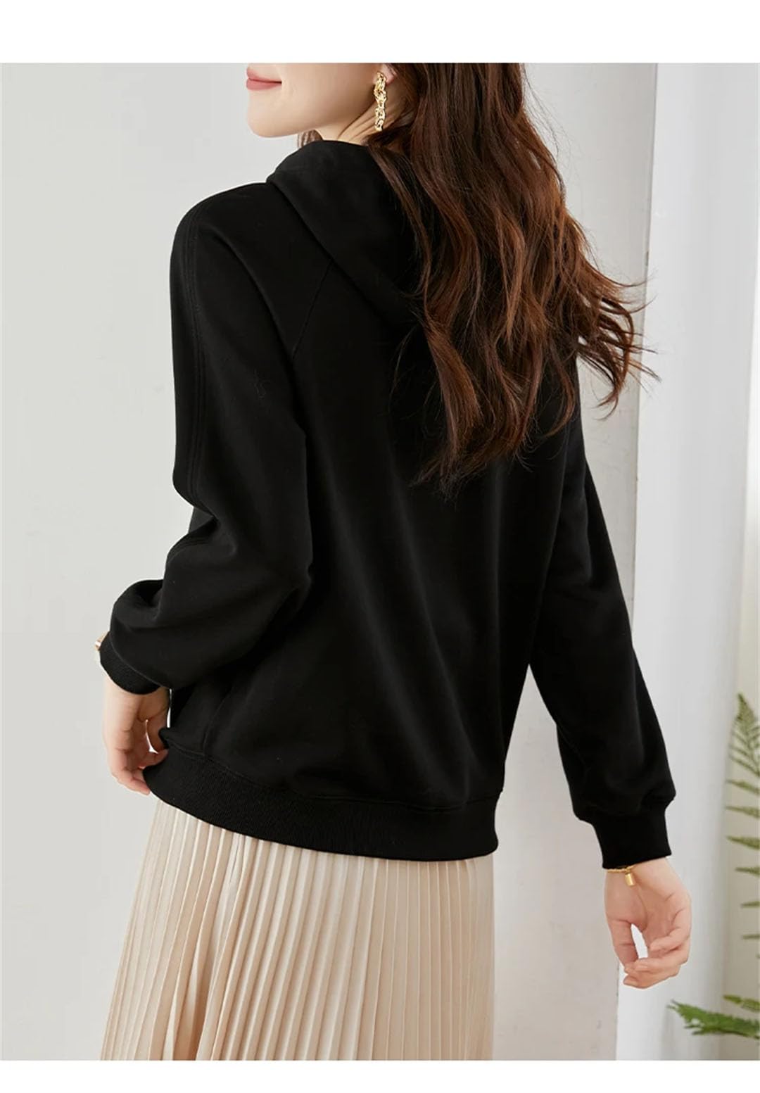 Sudaderas con capucha para mujer, con estampado bonito, de manga larga