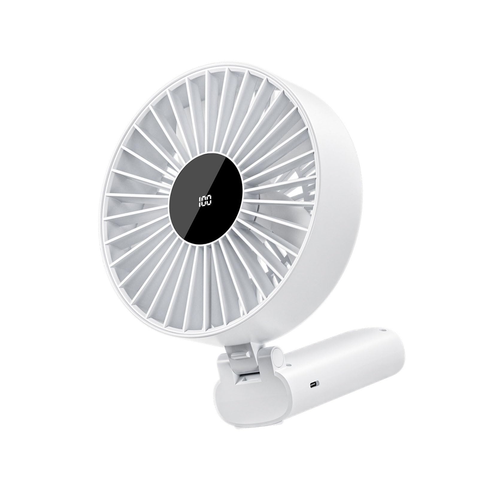 Elnwnnkc Compact Desktop Cooling Fan 100 Adjustable Speed Handheld Portable Folding for Outdoor Activity and Indoor Cooling Portable Folding
