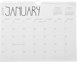 TEHAUX 2025年壁掛けカレンダー 12か月プランナー 壁用カレンダー ホワイトボード プランナー 2025 シンプル 月予定表 スケジュール 家庭用 オフィス用品