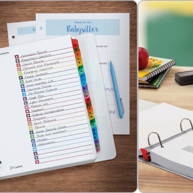 Amazon.com : Cardinal Binder Dividers, A-Z Tabs, 3 Pack