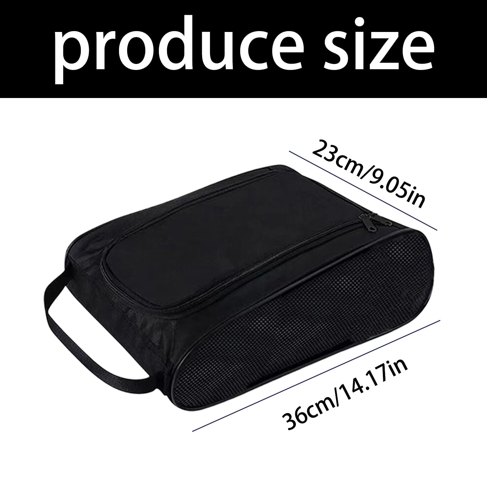 Generisch Tragbare Sportschuhtasche mit verstärktem, doppeltem Reißverschluss für Badminton Turnschuhe, Fitnessstudio und Reise Sportzubehör Aufhängen