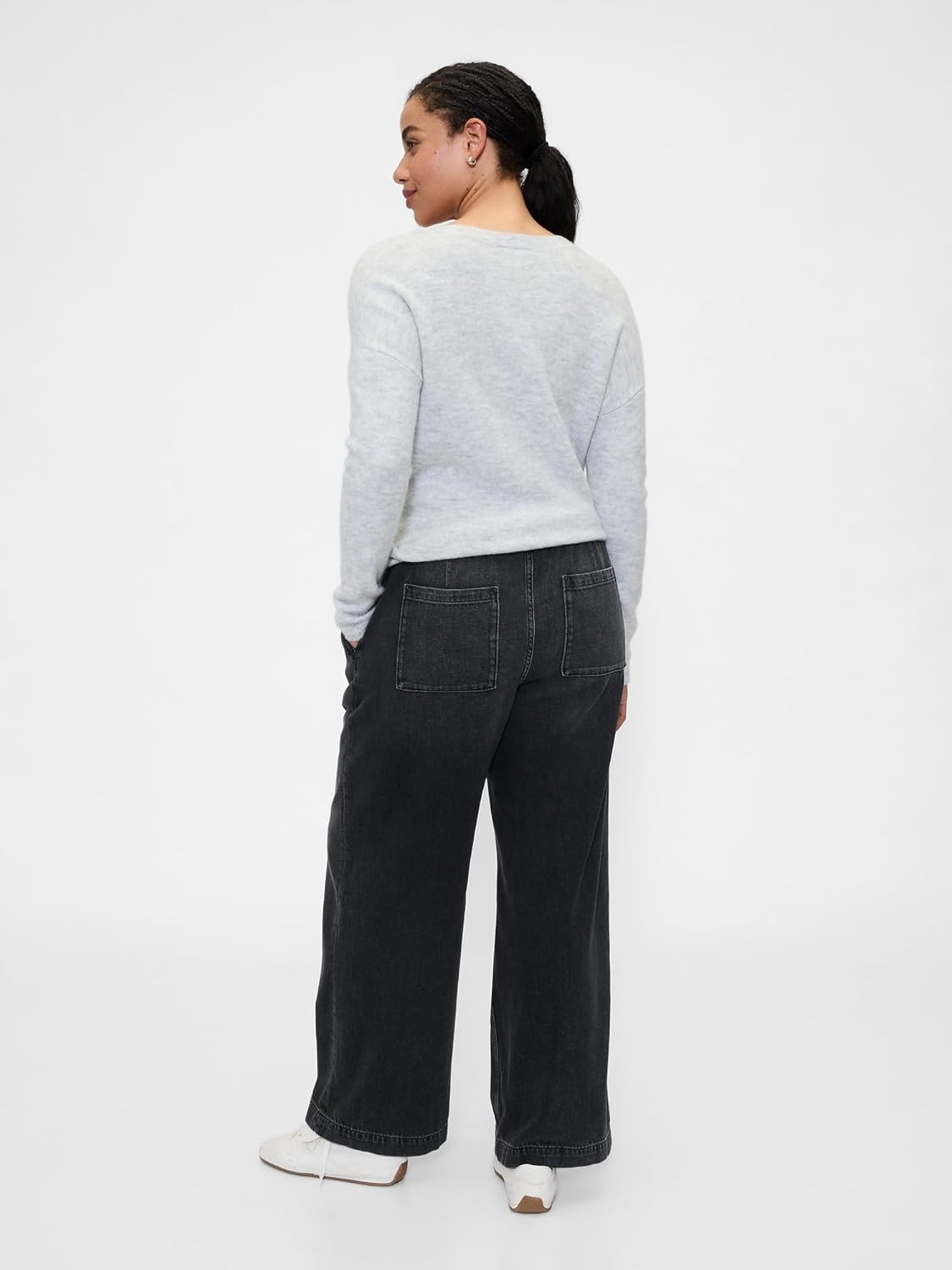 Gap Womens Wide Leg Pull on Denim Jean - Image 3
