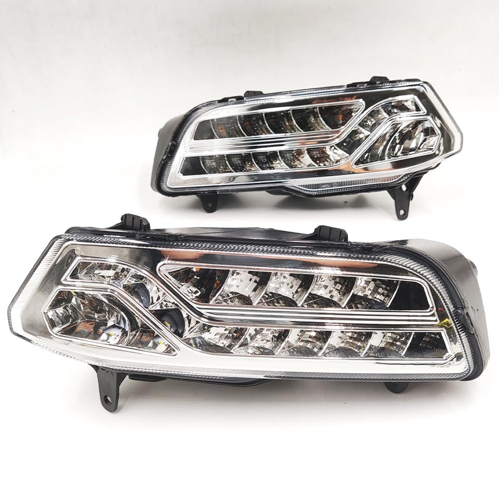 BAKUGO 2 Pezzi Luce LED Luce di Marcia Diurna Luce Fendinebbia DRL Giallo Indicatore di Direzione per VW Polo 2014 2015 2016 2017 2018