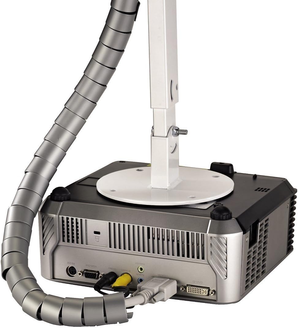 Electraline 1.8m Expandable Cable Management Sleeve- Cable Bundler, Grey, 60628