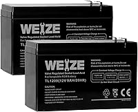 Vista 9 de WEIZE Batería recargable de 12 V, 7 AH, 12 voltios, 7 amperios, baterías AGM selladas de plomo ácido para Razor E200/E200S E300 y E300S scooter