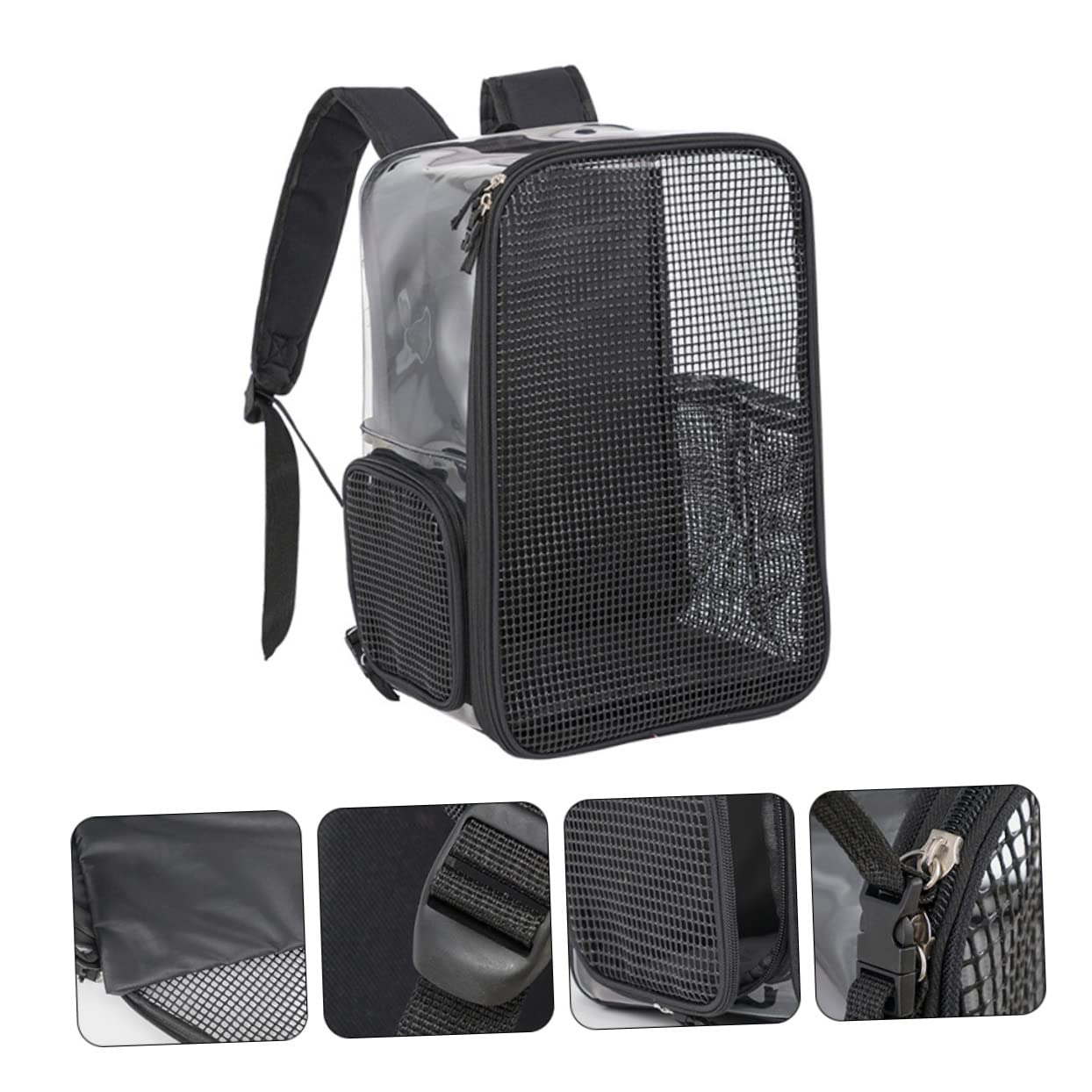 HOLIDYOYO Transparent Pet Carrier Backpack Breathable Pet Travel Bag for Cats and Dogs Convenient Outdoor Backpack Lightweight and Portable Design