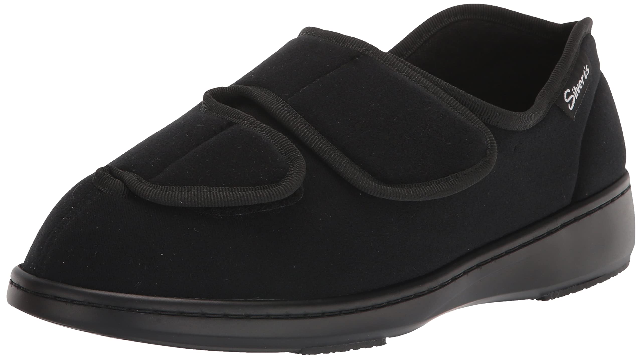 Silverts Adaptive Clothing & Footwear Women's Slippers, Black, 9 X-Wide