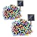 Qedertek Solar String Lights, 72ft 200 LED Fairy Lights, 8 Modes Ambiance Lighting for Outdoor, Patio, Lawn, Landscape, Garden, Home, Wedding (2 Pack, Multi-color)