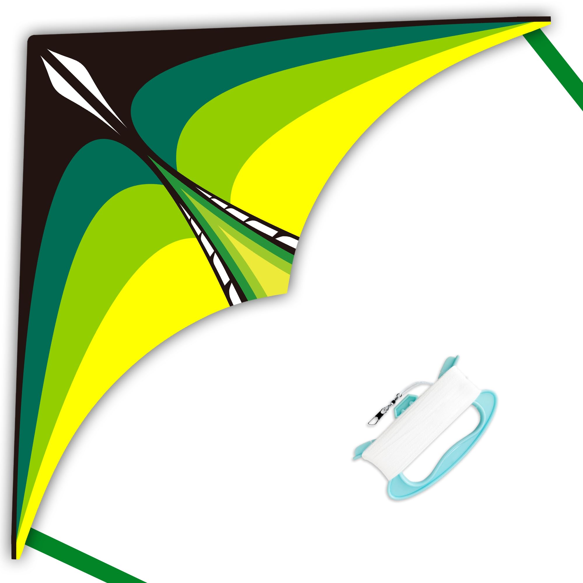 YFAFENGS Large Delta Kite for Kids & Adults - Easy to Fly Outdoor Kites for Kids Ages 8-10, Perfect for Beach & Family Activities, Includes Line &