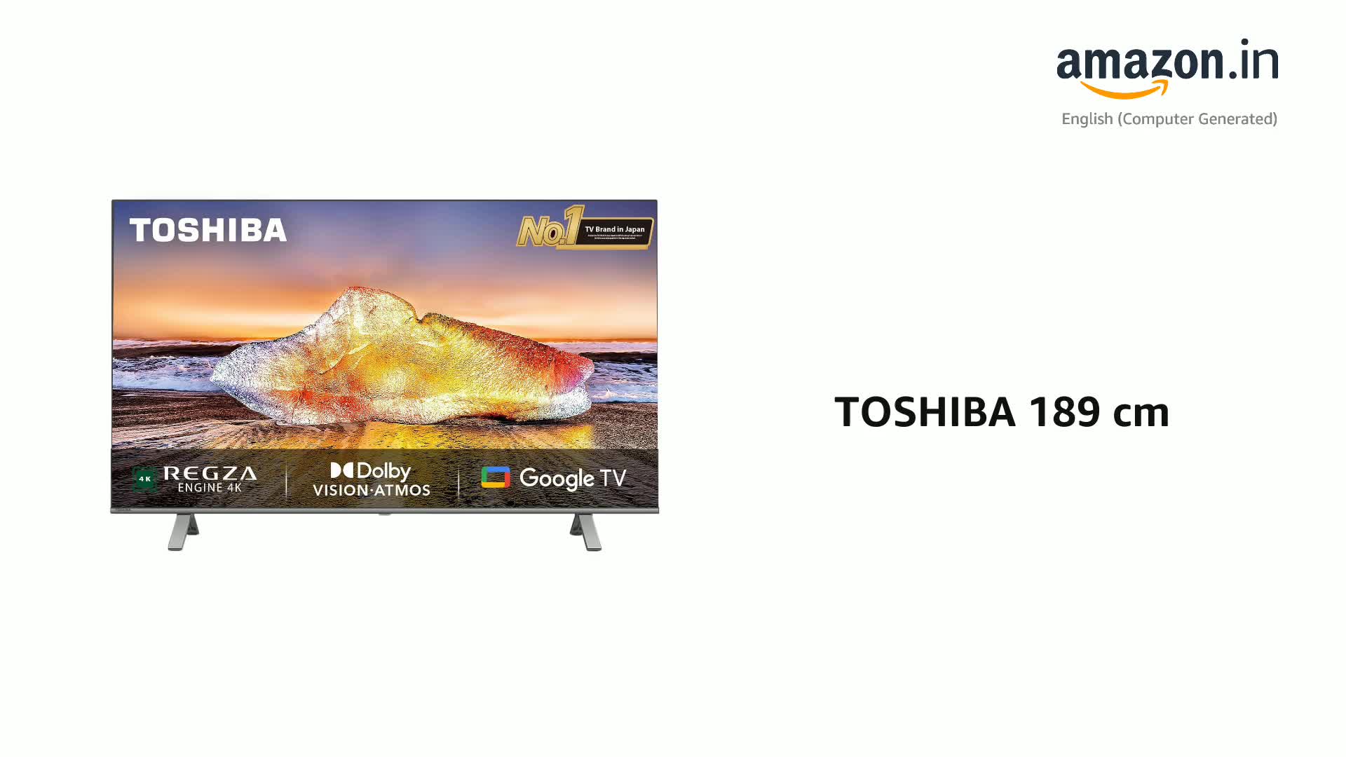 Toshiba 189 cm (75 inches) 4K Ultra HD Smart LED Google TV
