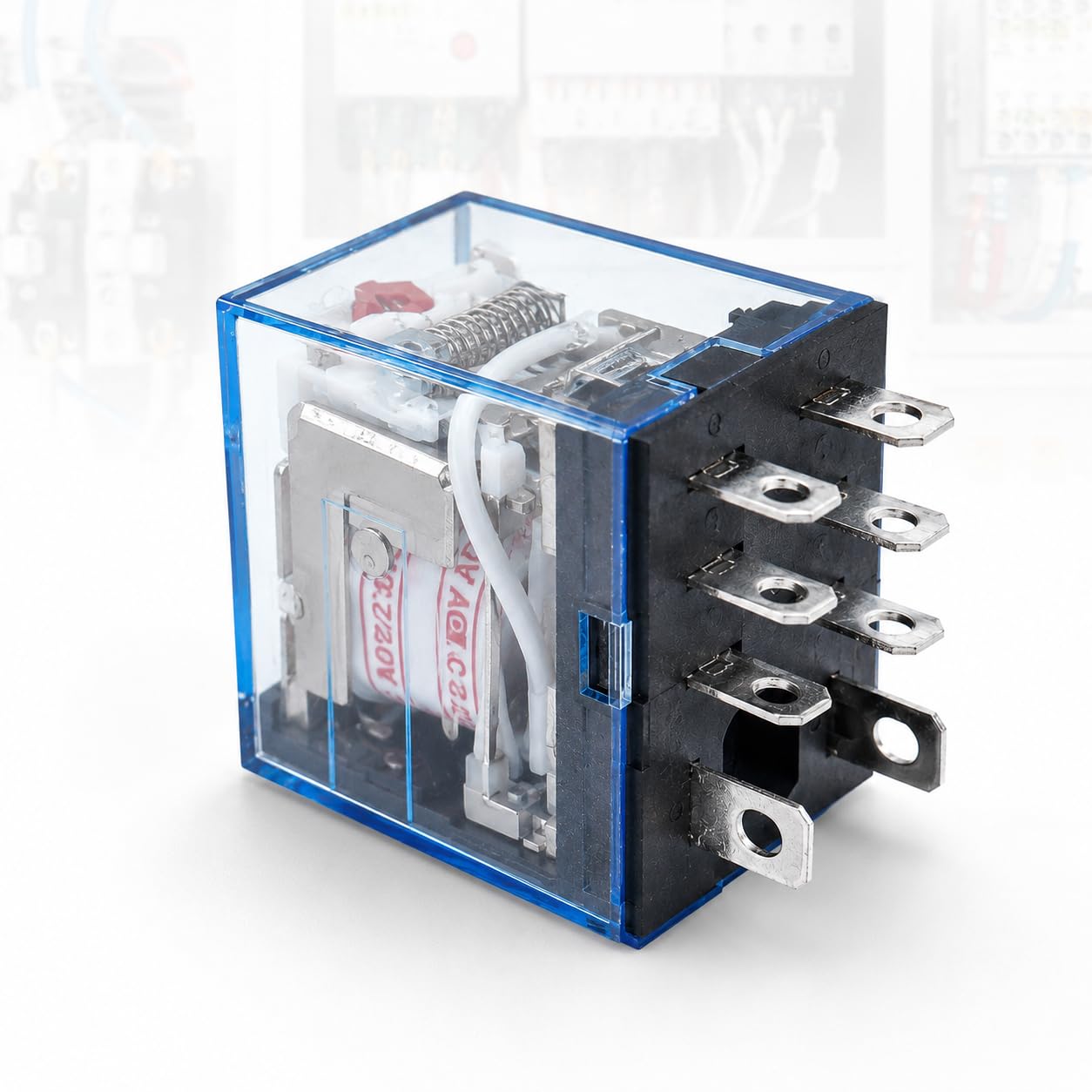 LY2NJ 8-Pin Electromagnetic Power Relay AC 220V 10A, DPDT Industrial Control Relay with Silver Alloy Contacts, Plug-In Relay for Automation, Control Panels & Electrical Systems-image-39