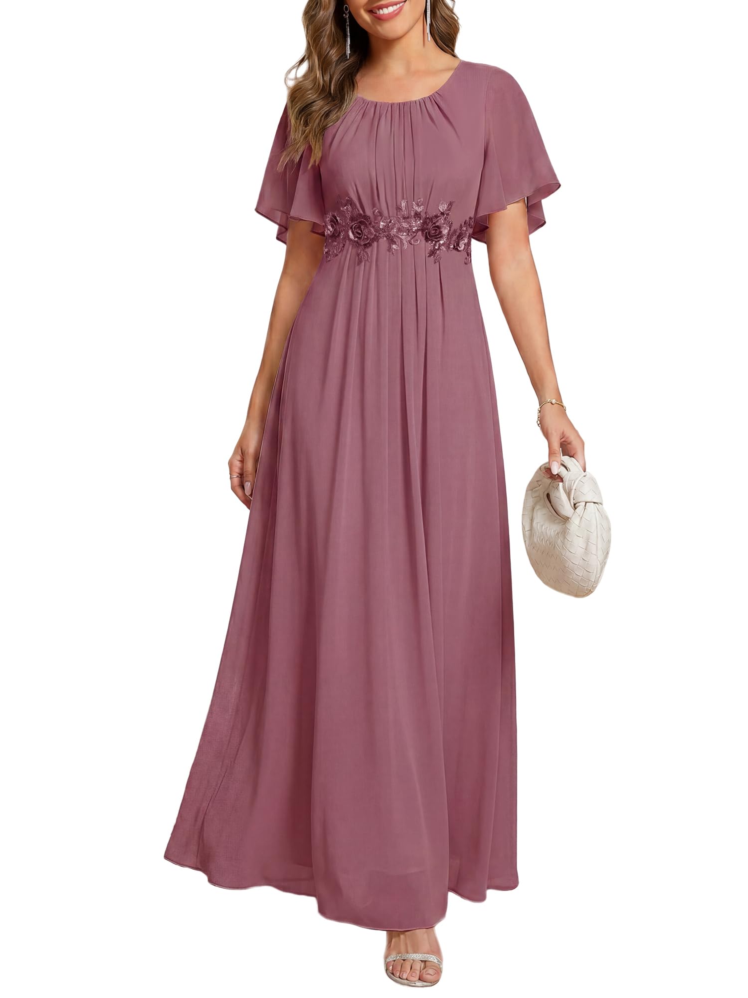 Ever-Pretty Pleated Chiffon Dress