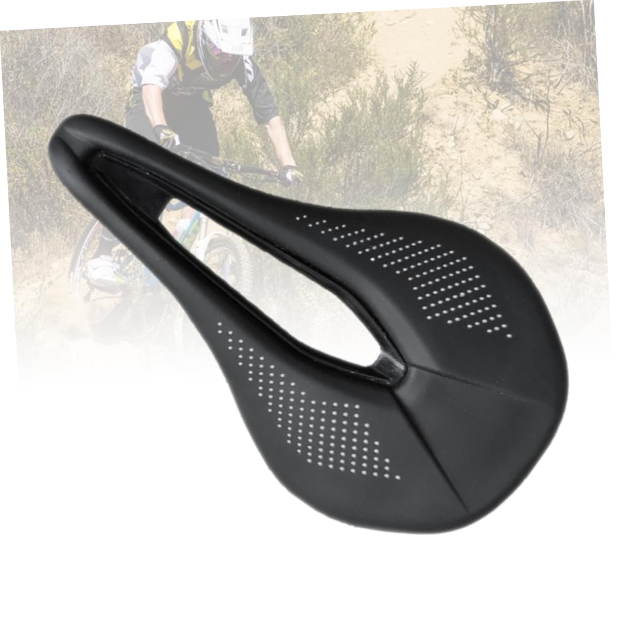 Selle de Vélo Creuse VTT Respirante en Acier Molybdène Noir
