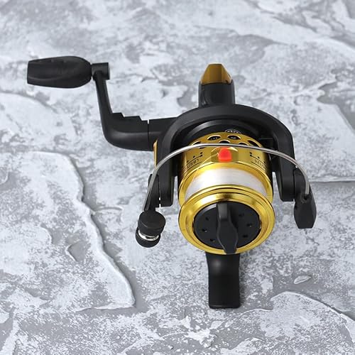 CLISPEED Kleine Angelrolle Mit Schnur 200 Modell Aluminium Leichtgewicht Angelspule FüR SüßWasser Und Leichtes Salzwasser Angelrolle Mit GroßEm FassungsvermöGen Und Schnellem Wechsel