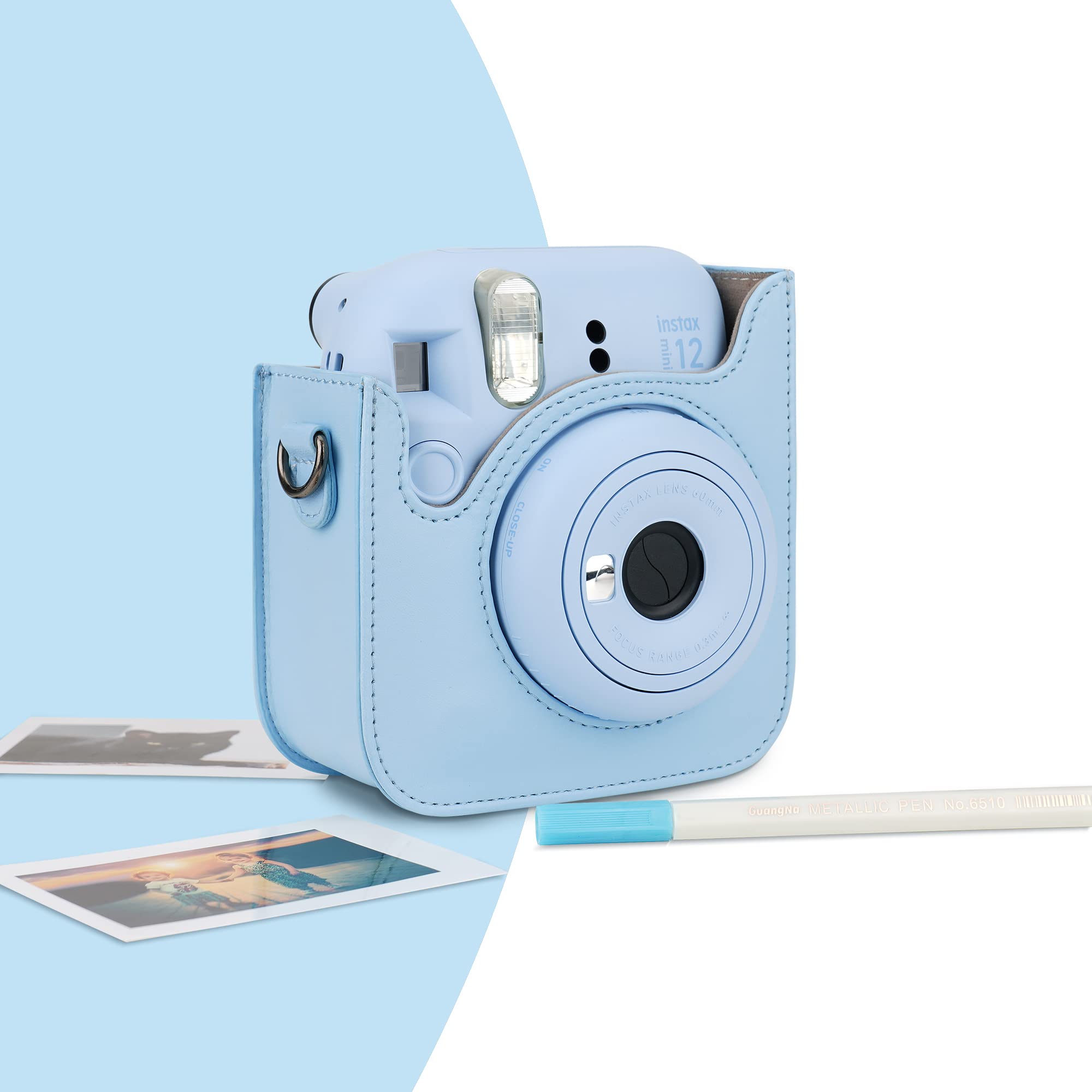 Accesorios 15 en 1 Mini 12 compatibles con cámara instantánea Fujifilm Instax Mini 12 (azul)