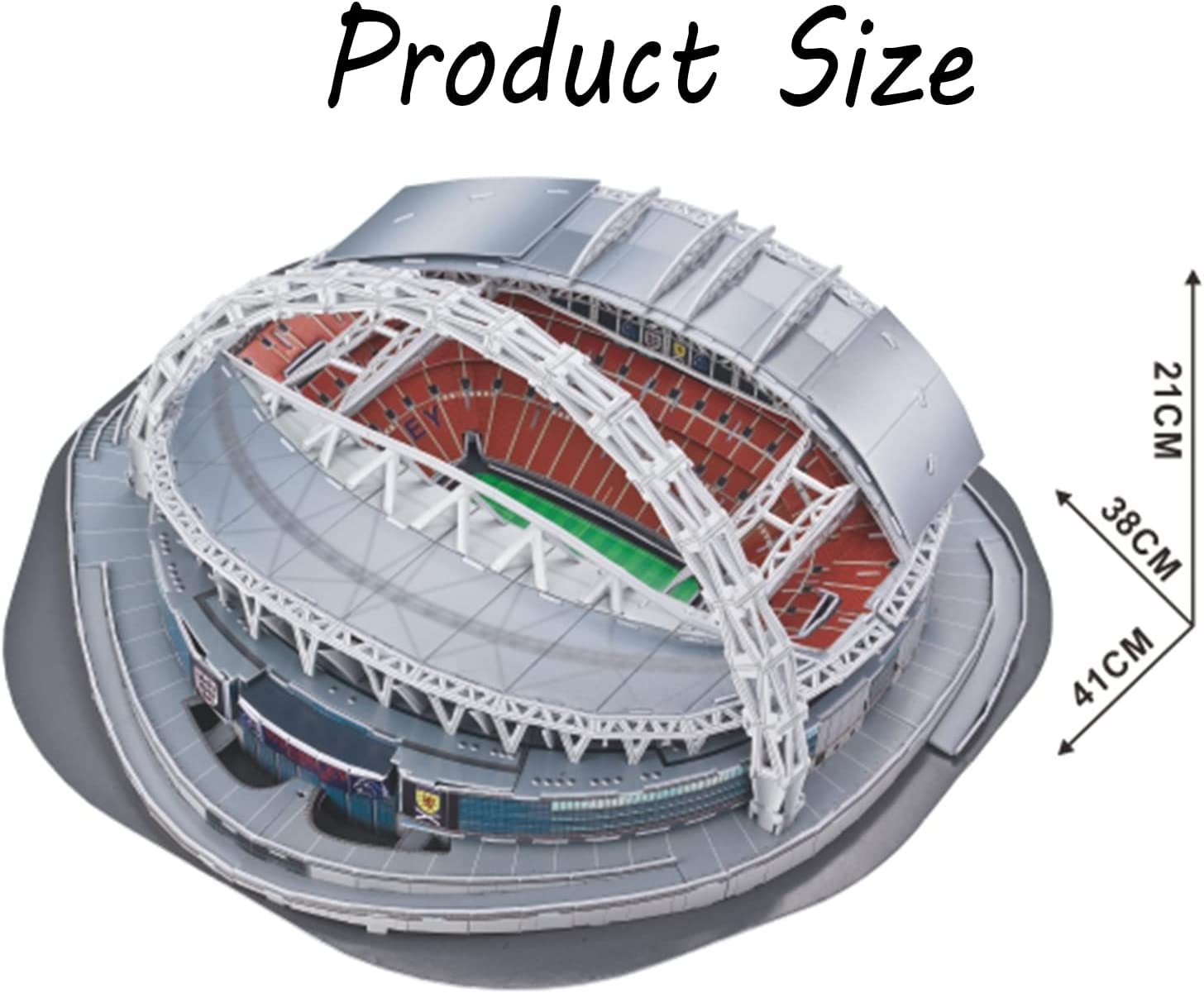 Wembley Stadium 3D Puzzle Building Toy Model Construction Set Multicolor