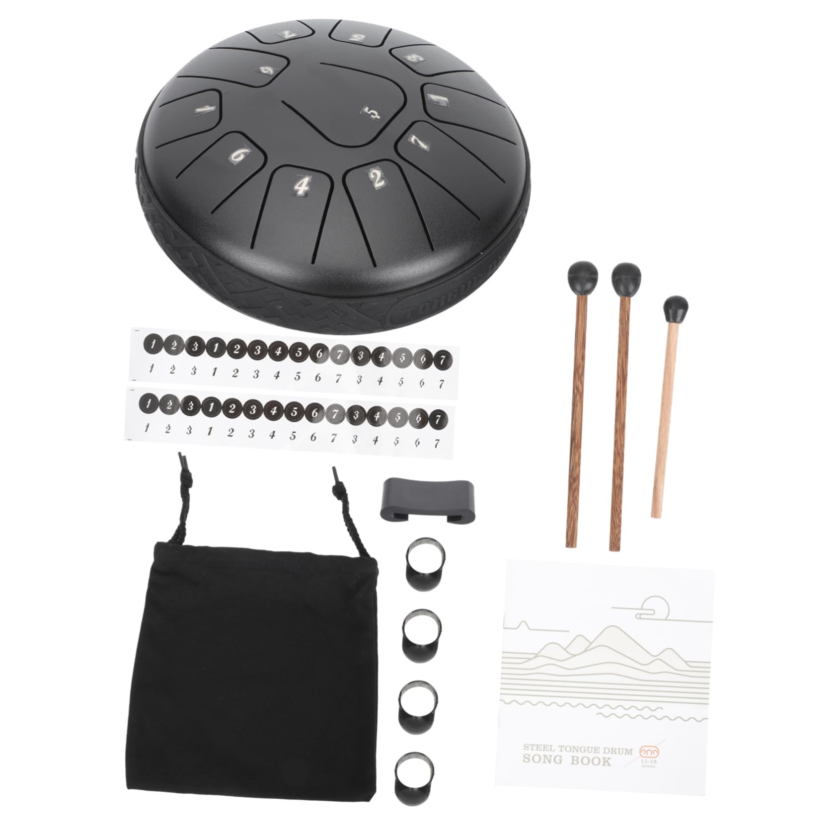 Hemoton 6 Inch Ethereal Drum Creative Portable Steel Tongue Drum for Boys and Girls Learning Yoga Meditation Enhance Concentration Sturdy Construction