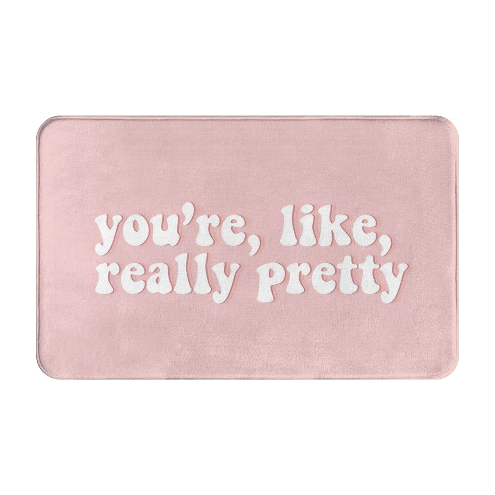Door Mat Youre, Like, Really Pretty Mean Girls Black Entrance Rug Non Slip Front Door Mat Absorbent Floor Mat For Entryway Inside Outdoor 40x60cm