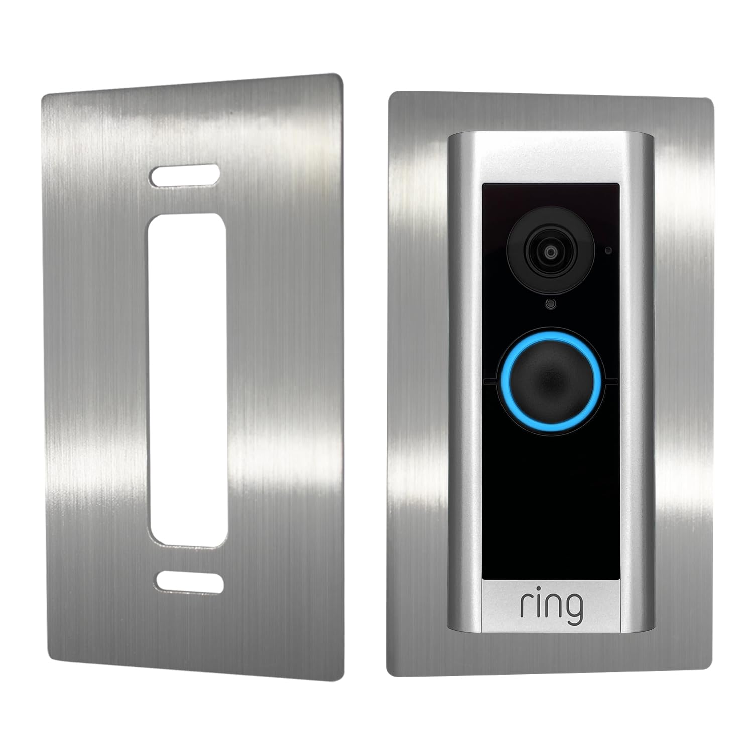 Edelstahl Blende für Ring Videotürklingel Pro Kabel/Video Doorbell Pro1 2 – Robuste Halterung und Zubehör Blatte für Klingel