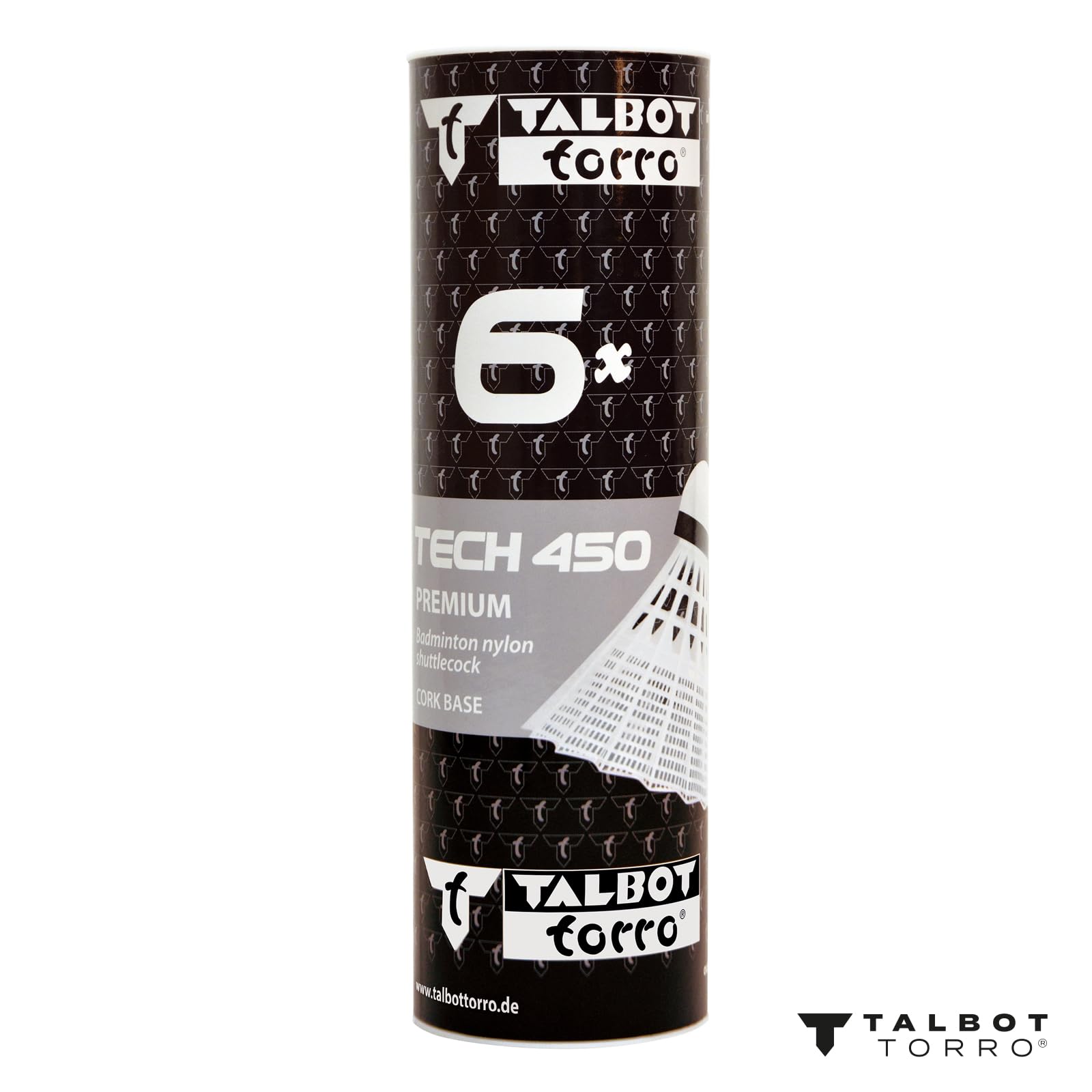 Talbot-Torro Volani da Badminton Tech 450, Lattina 6 Pezzi, in Nilon Premium - 5