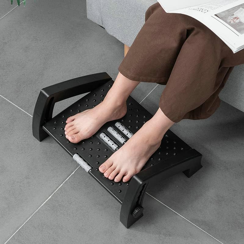 Adjustable Height Angle Foot Rest Office Ergonomic Under Desk Footrest Tilted Computer Footrest Office Foot Stool Stand