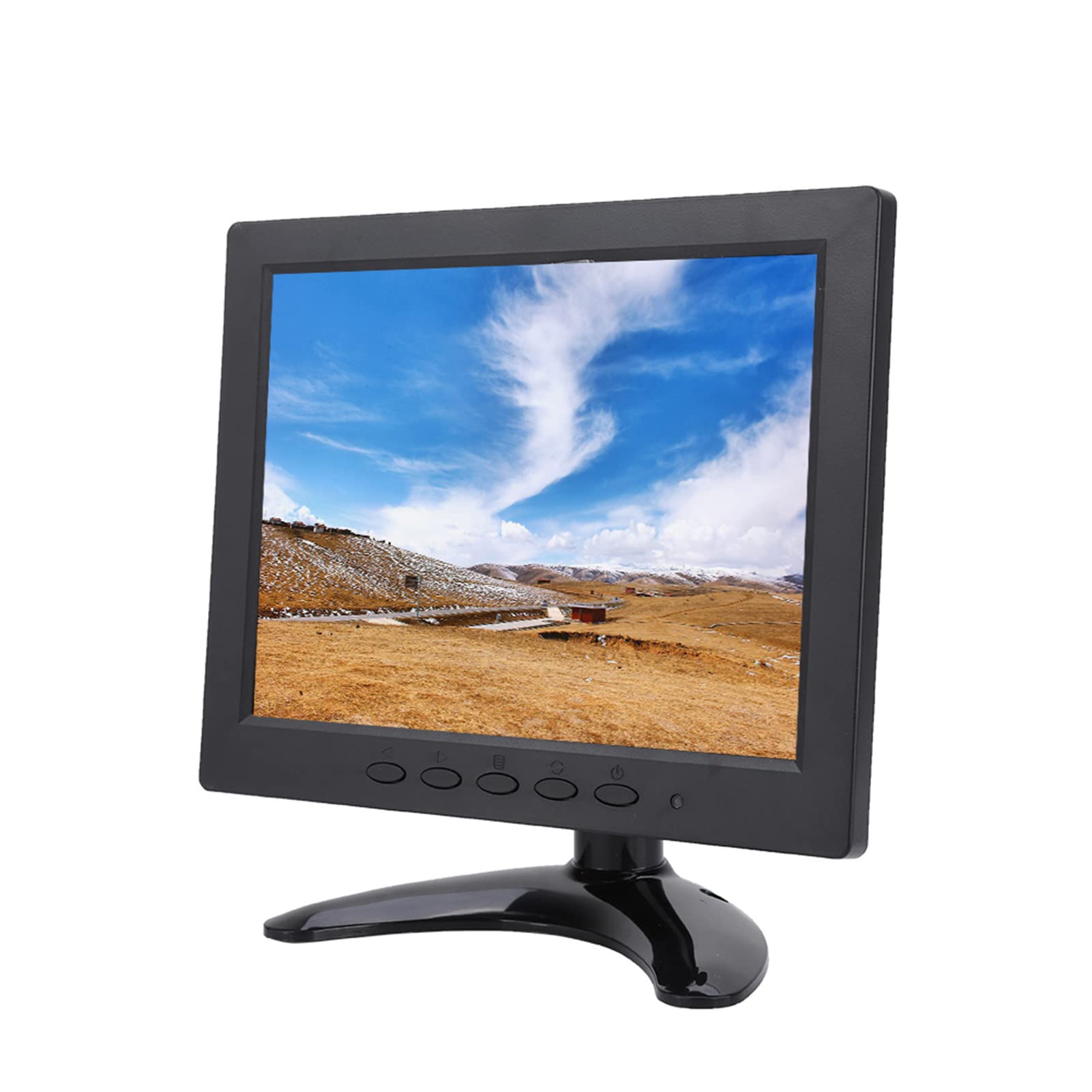 Changor 8 Pulgadas Monitor IPS LCD HD, Mini Pantalla 1024X 768 Altavoces Pntegrados con Entrada HDMI VGA BNC AV para PC Gaming