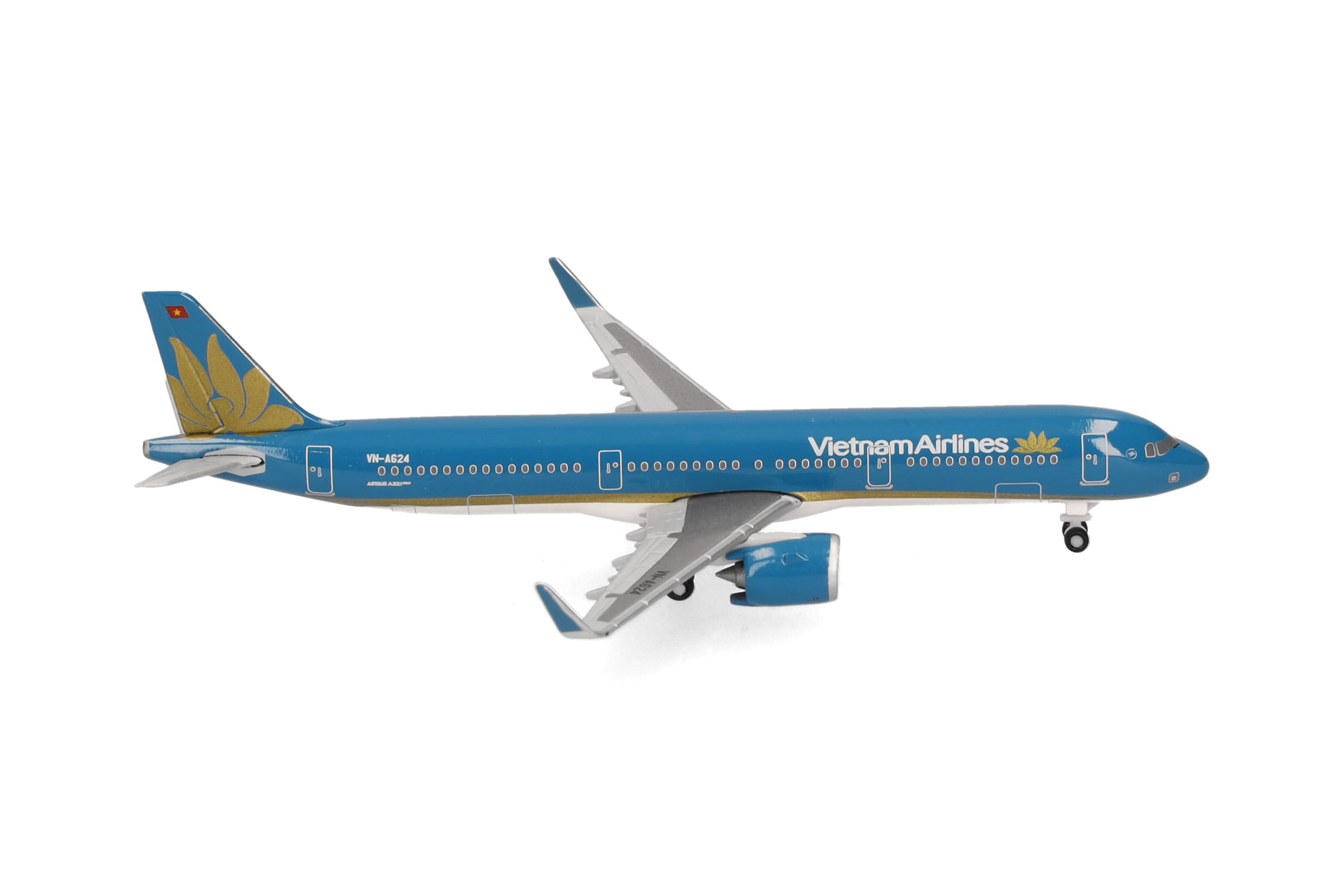 herpa Vietnam Airlines Airbus A321neo 1:500 Scale Miniature Collectible Model without Base Metal, Blue