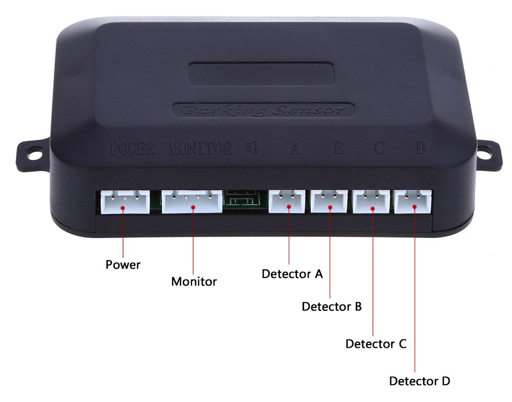 Sconosciuto 4 sensori di parcheggio inglese voce auto allarme auto retromarcia detector digitale LCD Display e Step-Up Alarm monitor System