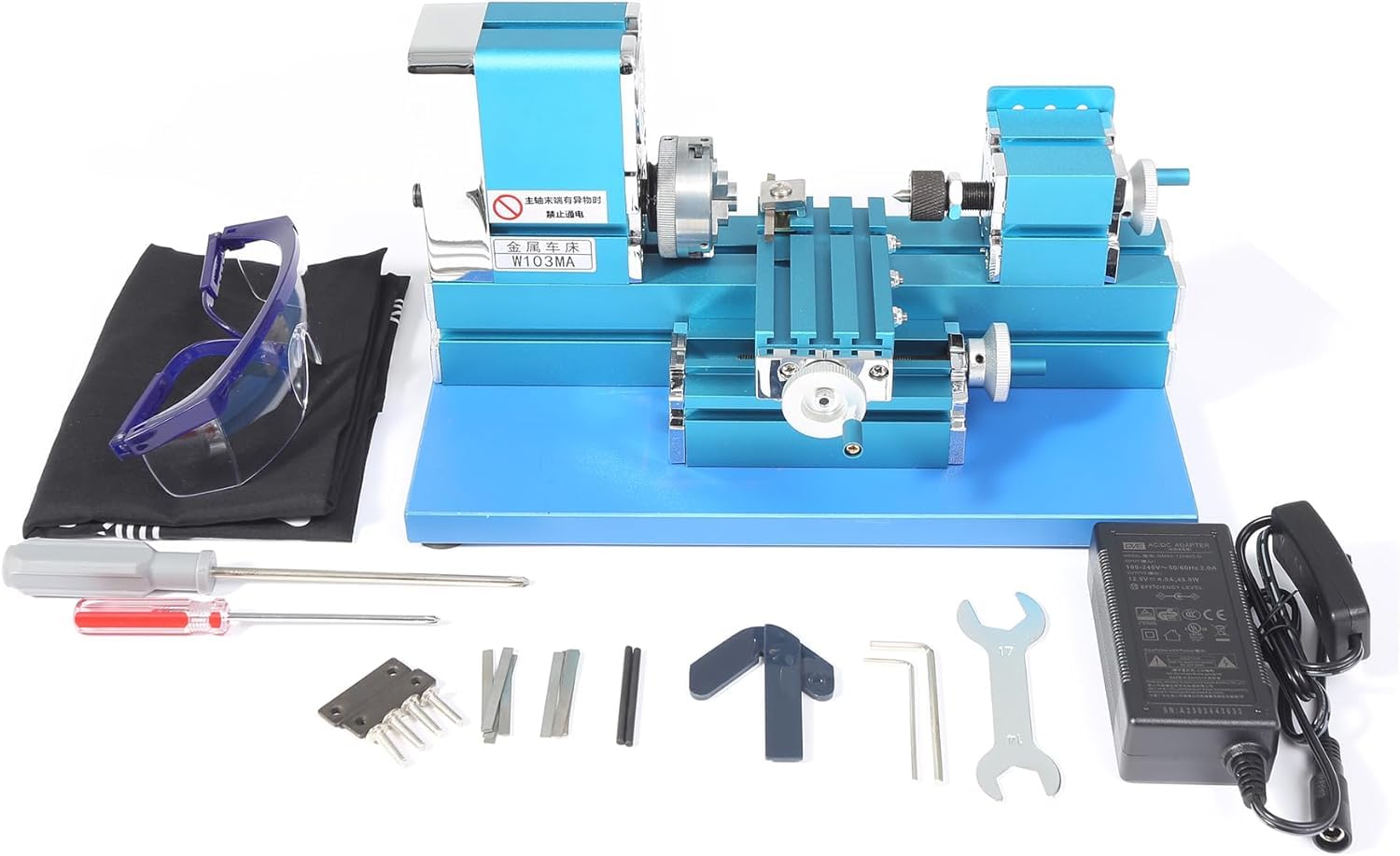Mini Torno Motorizado De 36 W (Modelo 2024) - Herramienta para Trabajar El Metal Y La Madera, Ideal para Aficionados, Modelismo, Aulas De Tecnología Escolar Y Actividades Científicas.