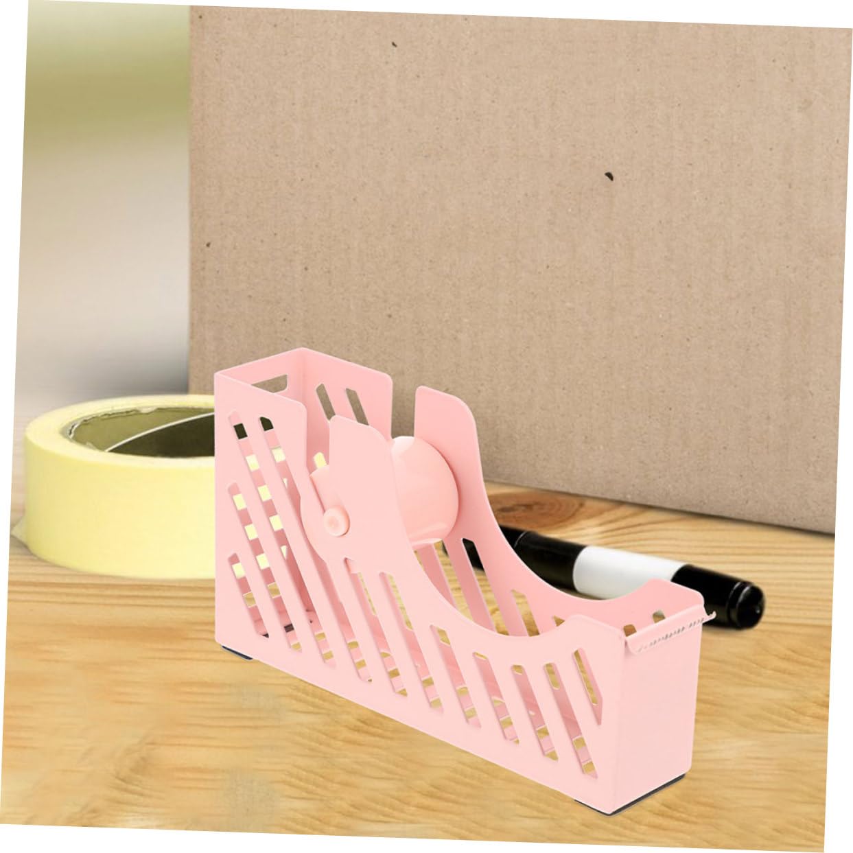 Gadpiparty 3 Set Set di articoli di cartoleria del nastro per le unghie strumenti fissi X distributori di nastro per ufficio distributori di nastro da imballo levapunti plastica rosa