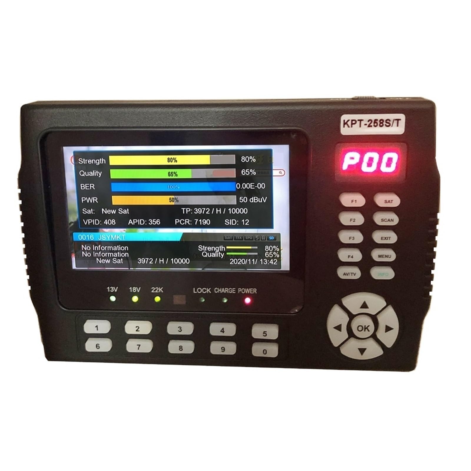 Detector de satélites DVB-S2 DVB-T/T2 DVB-C Combo Medidor De Satélite Digital Buscador De Señal H.265 Buscador De Satélite Decodificador