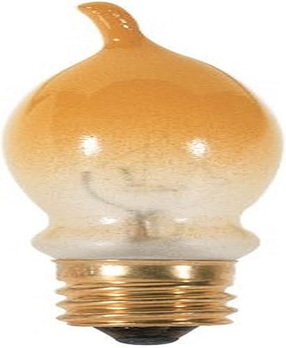 Satco S3243 - Lámpara incandescente CA5 de 7,5 W, punta de giro de 120 V, color amarillo esmerilado