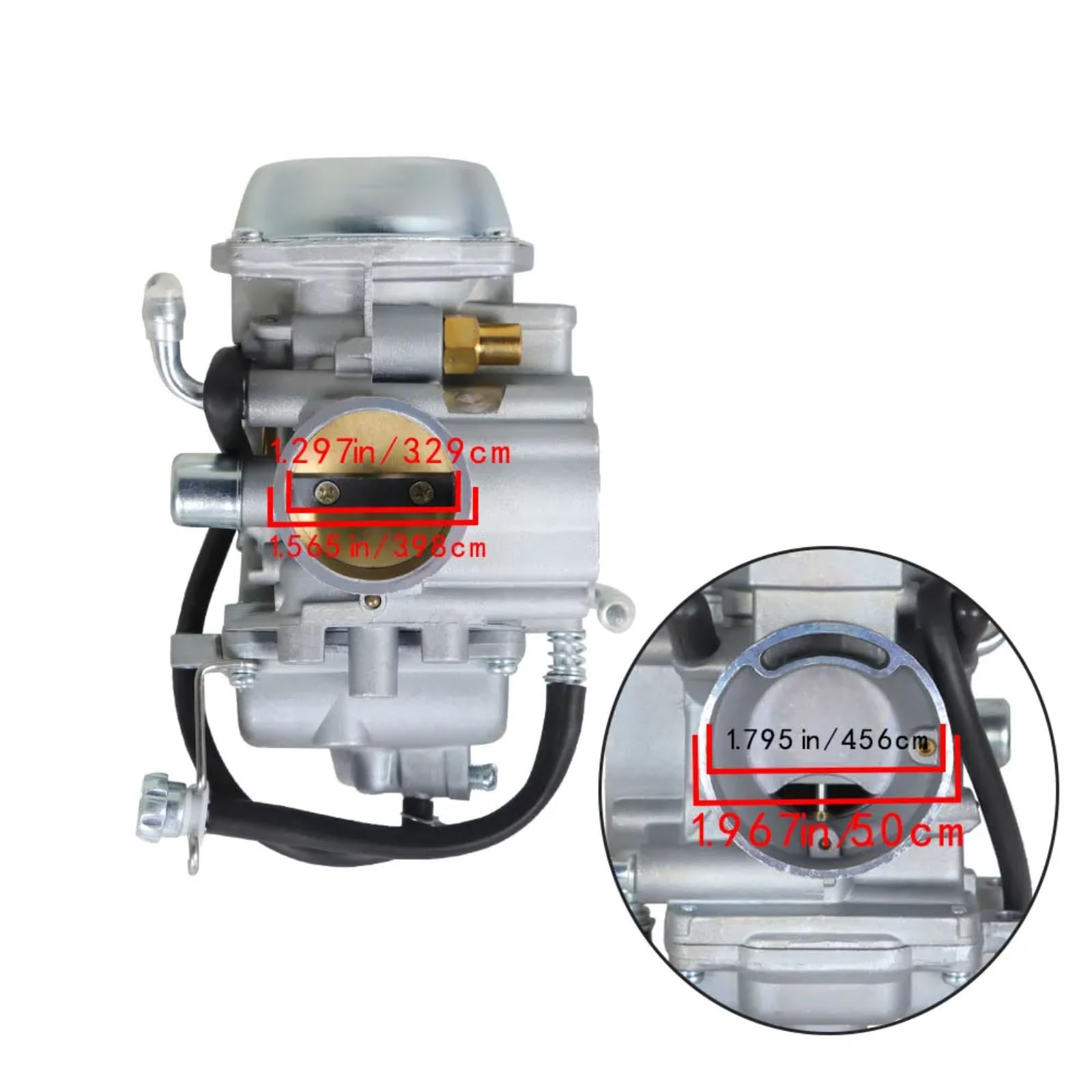 Carburador para Suzuki para Quadrunner 250 LT4WD 1994 Carburador + Funda del colector de admisión Carburador Reemplazo