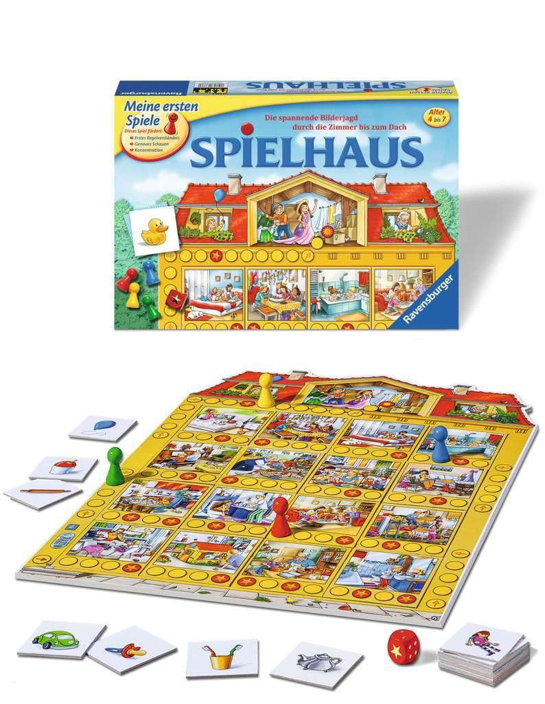 Ravensburger 21424 - Playhouse - classico gioco per bambini, emozionante caccia alle immagini per 2-4 giocatori dai 4 anni in su