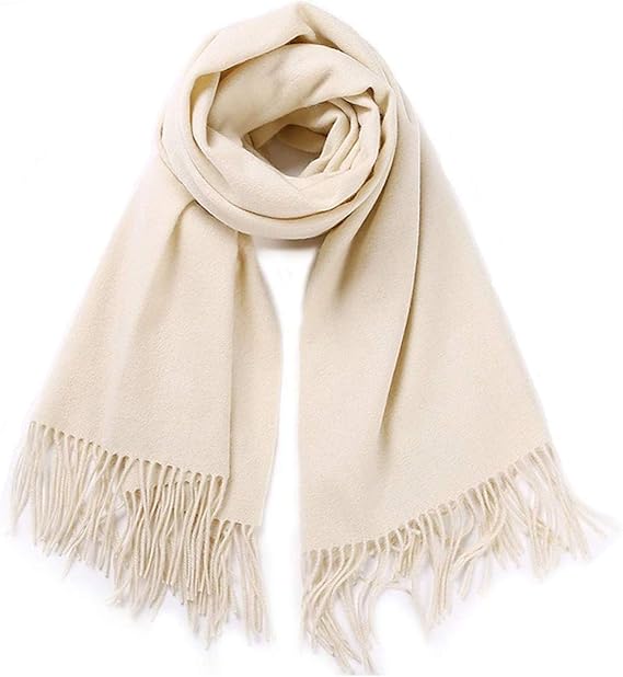 Amazon Sooyi マフラー カシミヤ 大判 ショール ストール メンズ レディース 無地 カシミア100 冬 秋 暖かい 膝掛け スカーフ 男女兼用 防寒防風 大人コーデ ビジネス 結婚式 誕生日 クリスマス 新年 ギフト プレゼント アイボリー 240g ストール マフラー 通販