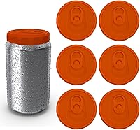 Vista 12 de 6 unidades de tapas de lata de silicona para refrescos, tapas de lata de silicona reutilizables y libres de BPA para bebidas, protector y tapón