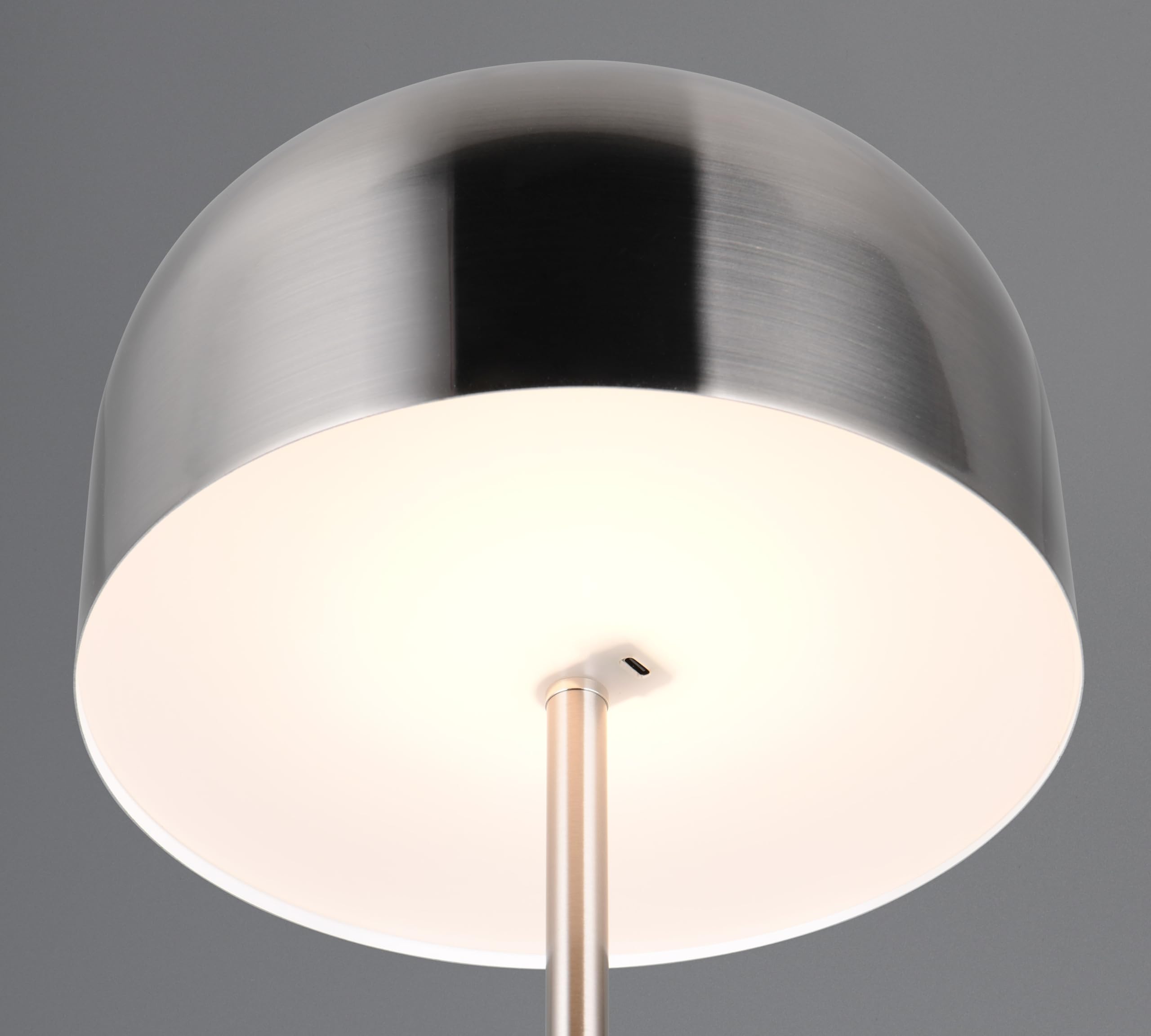 Reality Leuchten LED Akku Stehleuchte Jeff R49151107, Metall Nickel matt, inkl. 2.5 Watt LED
