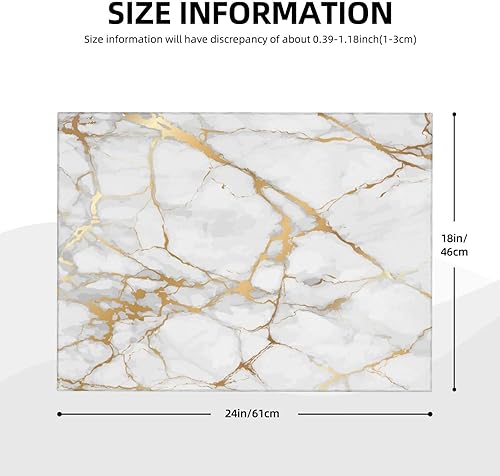 Miniatura 4 de Tapete de café de mármol de goma absorbente para secado de platos para mostrador de cocina, accesorios de barra de café, 16 x 24 pulgadas