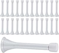 Vista 17 de Paquete de 12 topes de puerta de resorte de 3 1/4 pulgadas, flexibles y resistentes, con puntas de parachoques de goma a prueba de óxido (dorado)